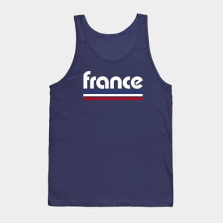 Retro France Football // Vintage Grunge French Pride Word Art Tank Top